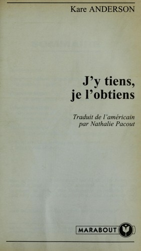 Cover for J'y tiens, je l'obtiens