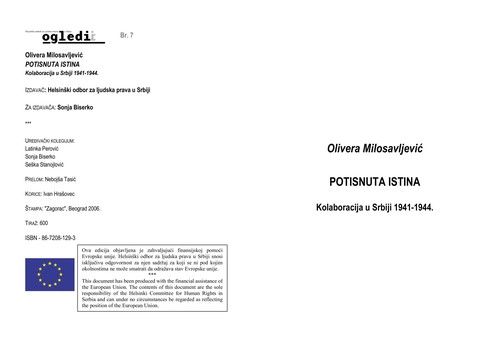 Cover for Potisnuta istina
