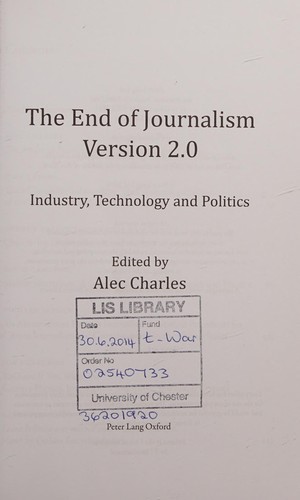 Cover for End of Journalism