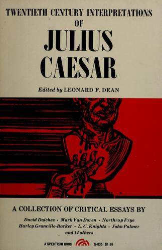 Cover for Twentieth century interpretations of Julius Caesar