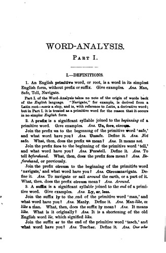 Cover for Word-Analysis