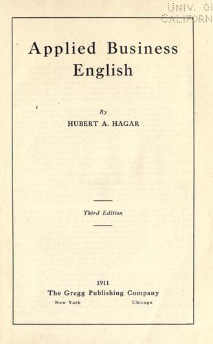 Cover for Applied business English
