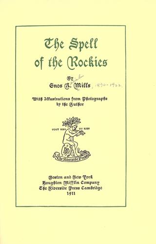 Cover for The spell of the Rockies
