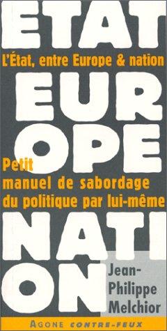 Cover for L' Etat, entre Europe et nation
