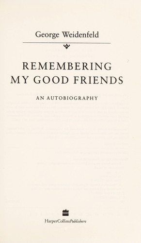 Cover for Remembering my good friends
