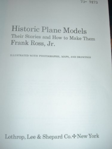 Cover for Historic plane models: their stories and how to make them