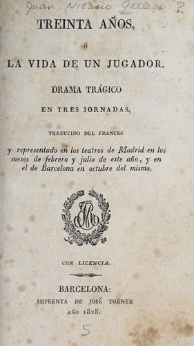 Cover for Treinta años, o, La vida de un jugador