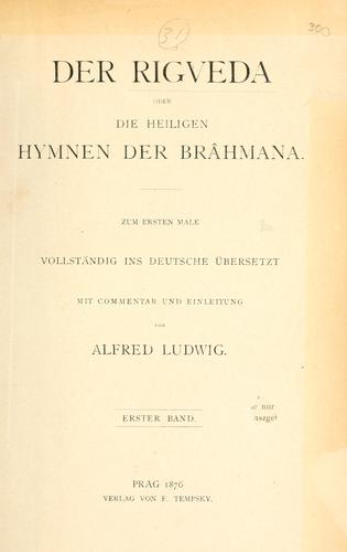 Cover for Der Rigveda
