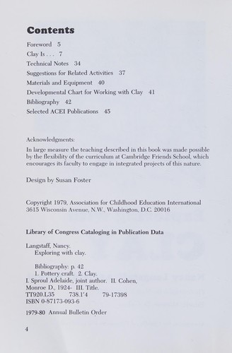 Cover for Exploring with clay