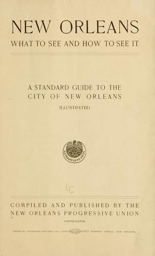 Cover for New Orleans; what to see and how to see it
