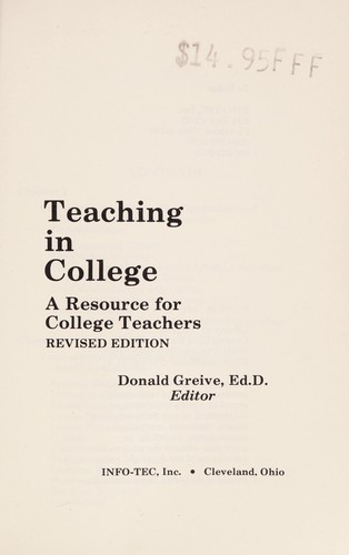 Cover for Teaching in college