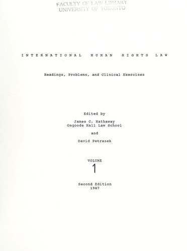 Cover for International human rights law