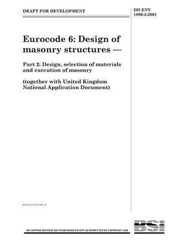 Cover for Eurocode 6: Design of masonry structures