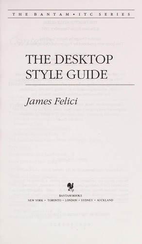 Cover for The desktop style guide