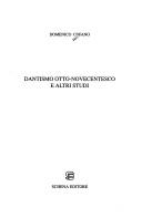 Cover for Dantismo otto-novecentesco e altri studi