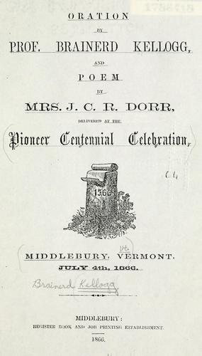 Cover for Oration