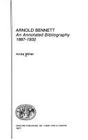 Cover for Arnold Bennett, an annotated bibliography, 1887-1932
