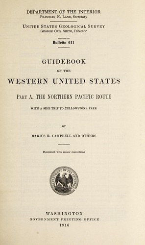 Cover for Guidebook of the western United States