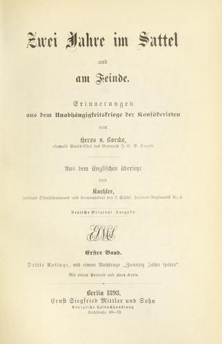Cover for Zwei Jahre im Sattel und am Feinde