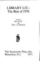 Cover for Library Literature 1