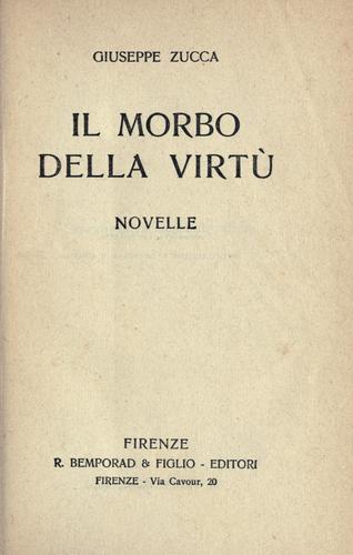 Cover for morbo della virtù