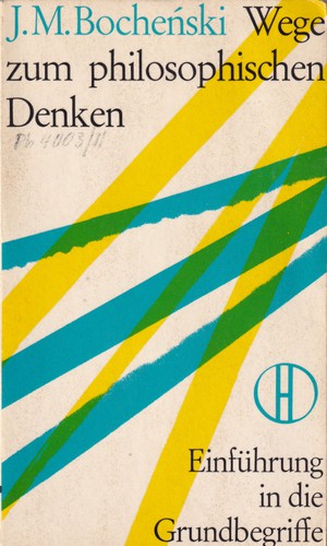 Cover for Wege zum philosophischen Denken