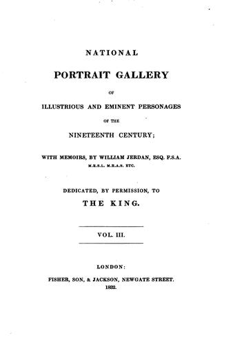 Cover for National Portrait Gallery of Illustrious and Eminent Personages of the ...