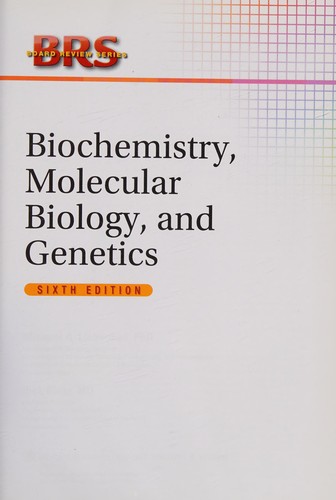 Cover for BRS Biochemistry, Molecular Biology and Genetics