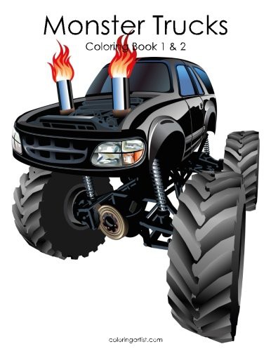 Cover for Monster Trucks Coloring Book 1 & 2