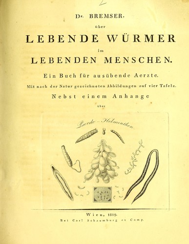 Cover for Dr. Bremser, ©ơber lebende W©ơrmer im lebenden Menschen