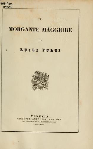 Cover for Il Morgante Maggiore