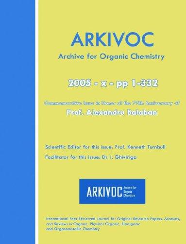 Cover for ARKIVOC 2005 (x) Commemorative Issue in Honor of Prof. Alexandru Balaban