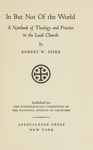 Cover for In but not of the world