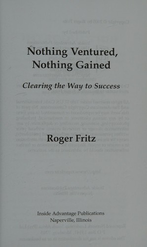 Cover for Nothing Ventured, Nothing Gained