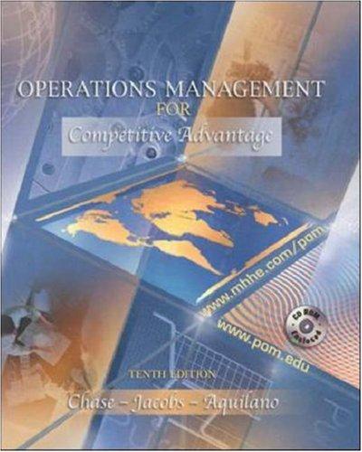 Cover for Operations Management for Competitive Advantage with Student-CD