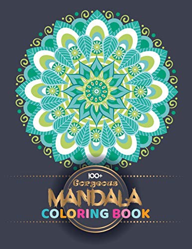 Cover for 100+ Gorgeous Mandala Coloring Book