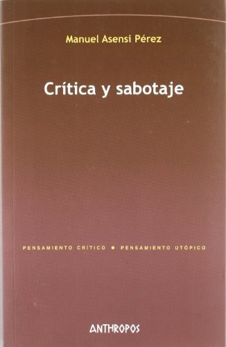 Cover for Crítica y sabotaje