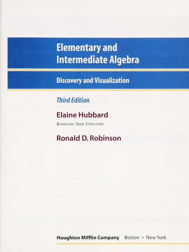 Cover for Elementary and Intermediate Algebra