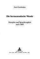 Cover for Die hermeneutische Wende