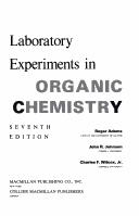 Cover for Laboratory experiments in organic chemistry