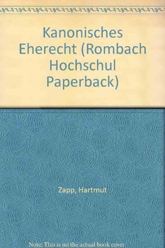 Cover for Kanonisches Eherecht