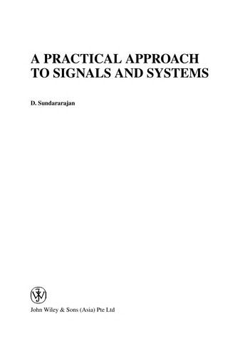 Cover for Practical approach to signals and systems