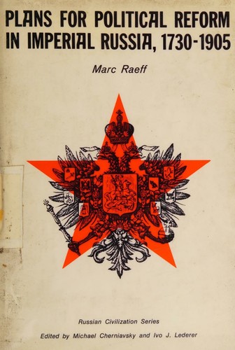 Cover for Plans for political reform in Imperial Russia, 1730-1905