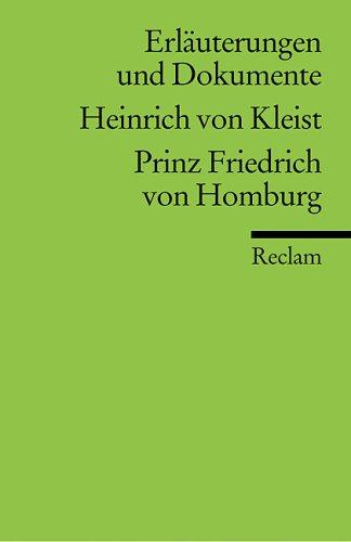 Cover for Heinrich von Kleist, Prinz Friedrich von Homburg