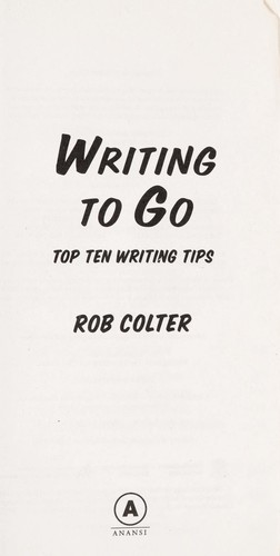 Cover for Writing to go