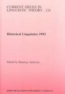 Cover for Historical Linguistics (Current Issues in Linguistic Theory)