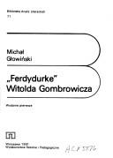 Cover for "Ferdydurke" Witolda Gombrowicza