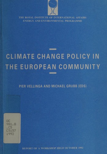 Cover for Climate change policy in the European Community