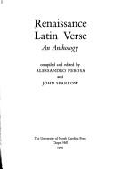 Cover for Renaissance Latin Verse