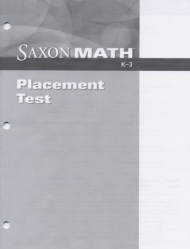 Cover for Saxon math K-3